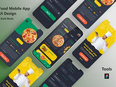 Fast Food Mobile App | UI/UX Design | Dark Mode app appdesign design fastfood figma mobileapp mobiledesign ui uiapp uidesign uiux ux uxapp uxdesign