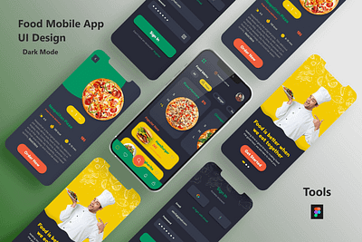 Fast Food Mobile App | UI/UX Design | Dark Mode app appdesign design fastfood figma mobileapp mobiledesign ui uiapp uidesign uiux ux uxapp uxdesign