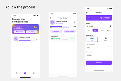 Saving your money in apps app saving ui withdraw