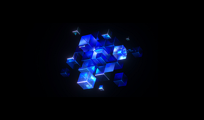 Sci-fi style rectangular array 3d black branding c4d cube graphic design rectangle rectangular render technology web