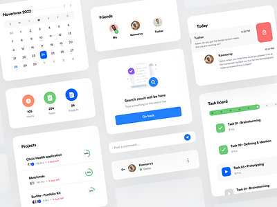 Project Management Component component design design system figma ios kit saber saber ali twopixel ui ui kit