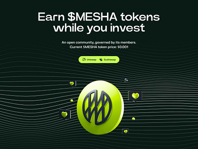 mesha token 3d branding design graphic design illustration