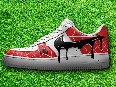 Spiderman Air Force 1 Design air force 1 custom design fashion mockup nike shoe sneaker spiderman