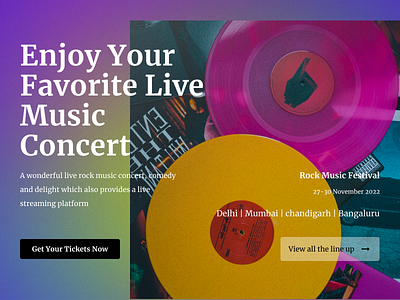 Music Event Page (Mesh Gradient) app app design dailyui design event page mobile design music music app music event music page ui web app web design