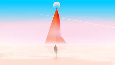 Standing in vibrance Landscape illustration adobe illustrator art concept flat flat illustration illustration vector