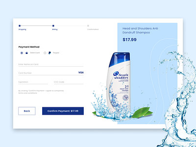 Product Checkout Page add to card checkout page checkout screen checkout ui ecommerce payment method product checkout ui design water splash