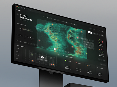 Splunk - Cyber Security Dashboard ai app app design b2b crm cyber cybersecurity dashboard design interface it performance product saas security service software ui ux web