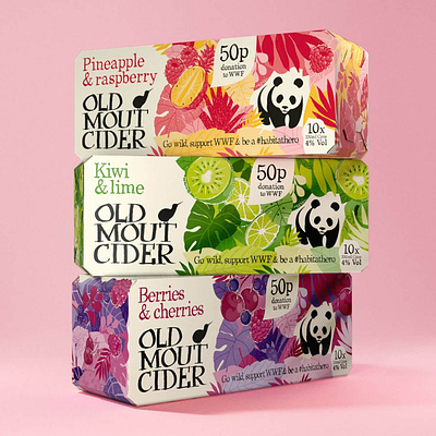 Old Mout Cider #HabitatHero In collaboration with WWF artist branding creative design illustration jsr logo london old mout cider packaging wwf