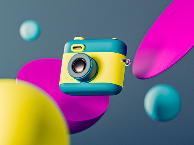 Camera vision 3d branding cinema 4d composition design graphic design illustration