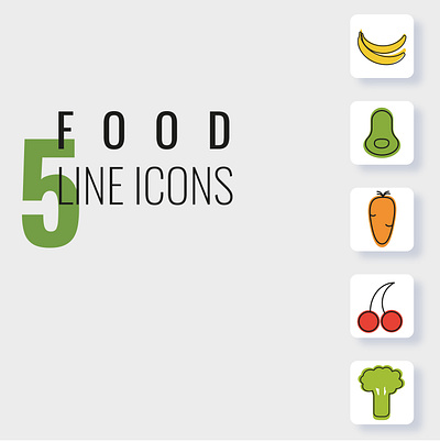 food app design food healthy food icons