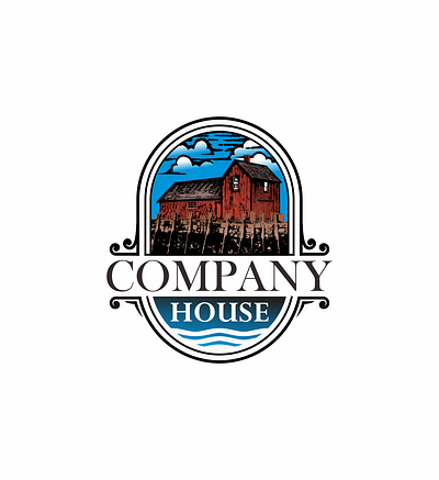 house logo vintage beach home house vintage logo