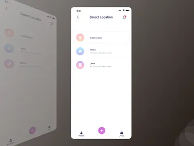 Select Location UI Design design favourite location map mobile mobile ui mockup select ui ux