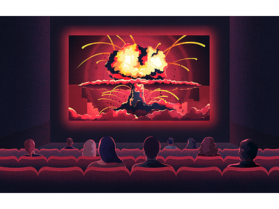 Boom cinema colors entertainment explosion fire fun funny illustration noise vector