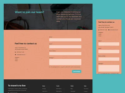 Form for Travel agency website about page about us agency creative market dailyui desktop figma figma ui form freelancer graphic design grid layout mobile responsive travel travel agency ui ui ux ux