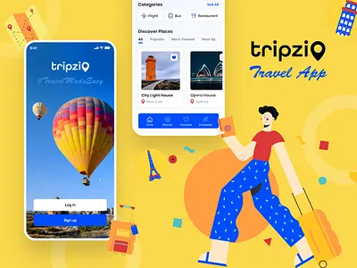 Tours & Travel – Apps 3d animation branding graphic design logo motion graphics ui