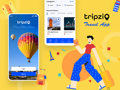 Tours & Travel – Apps 3d animation branding graphic design logo motion graphics ui