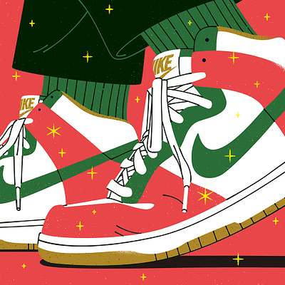 Nike Dunks digital fashion folioart graphic illustration kouzou sakai line nike