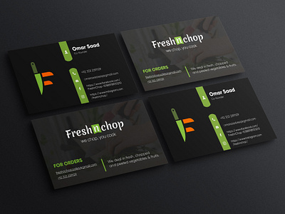 Business Card design for a Pakistani Chopping company branding conceptual design graphic design