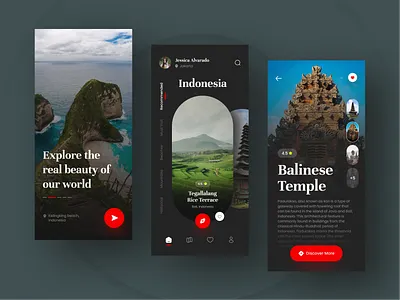 Tourism Services - Mobile App app app design clean concept dailyui dark ui design icon ios minimal mobile simple tourism tours travel agency travel app typography ui ux