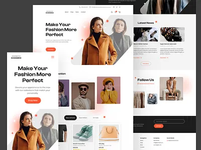 Fashion eCommerce Web Design aesthetic available black friday casestudy clean clean ui design ecommerce fashion girl interface design landing page modern popular trend ui unique web design