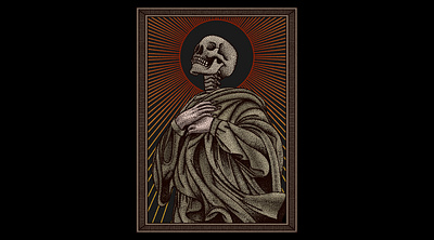 Quinn (SOLD) artwork darkart dotwork drawing graphic design illustration lowbrow macabre occult pointillism skeleton skull skull art skulls stippling