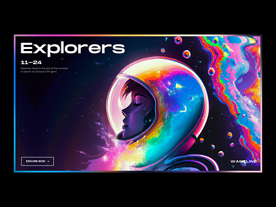 Explorers-11-24 abstract aiart astronaut blender explorer illustration nft space wantline
