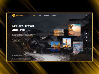 Travel Banner brand landing page logo travel travel website ui user experience user interface ux web design website