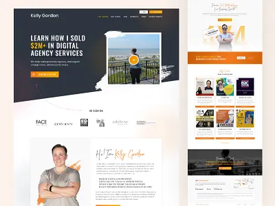 Kelly Gordon Personal Website cyberpreneur inferno enterpreneur homepage kelly gordon minimalist web design website design wordpress