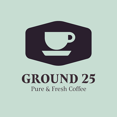 Ground 25, Pure & Fresh Coffee branding graphic design logo logo design