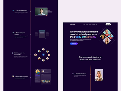 Vetting page - Advisable figma gradient illustration ui ui design ux design ux designer web design webflow webflow design