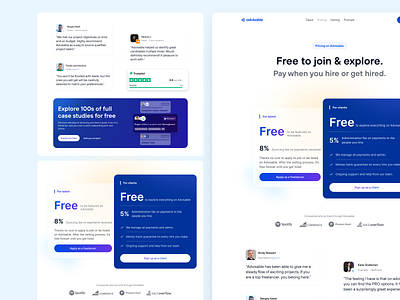 Pricing page - Advisable design figma illustration landing page pricing pricing page testimonial ui ui design ux ux designer uxdesign uxui web design webflow webflow design webflow dev