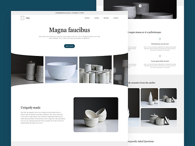Clay - Ceramics Template ceramics clay design figma template visual design webflow