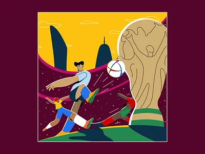 FIFA World Cup Qatar 2022 advertising character design dribbble fifa illustration illustrator qatar 2022 vector world cup