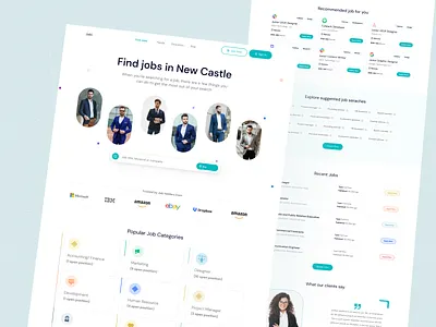 Job website UI template career employment hiring hiring platform job job board job finder job listing job portal job search job seeker product design prosuct ranu recruitment template ui uiux web design website design