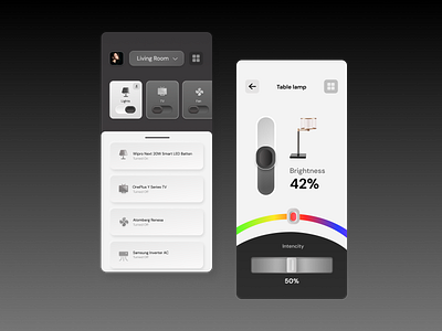 Home control App UI art creative dailyui design figma graphicdesign homecontrol motion graphics product product design remote remotecontrol ui ui ux uiux xd