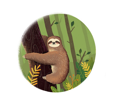 Toed Sloth 2d animation character design illustration sloth vector