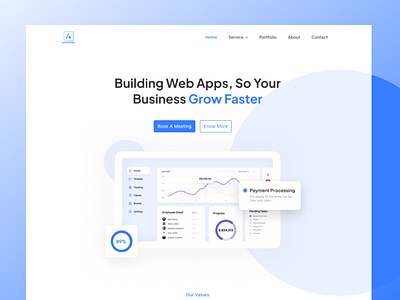 Appstone - Web App Development Agency Website UI Design agency branding design ui ui design web design website ui
