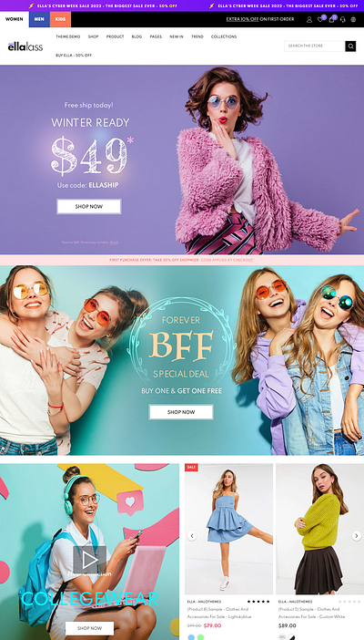 Ella - Tready Style Shopify eCommerce Theme ecommerce ecommerce store shopify shopify theme theme web design