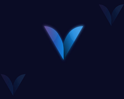 Letter V gradient logo branding design gradient logo graphic design logo v logo vector
