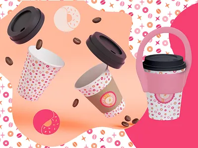 Frosted: Coffee Cup Design branding coffee cup design graphic design illustration packaging design