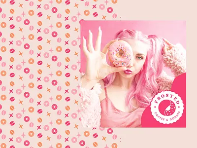 Frosted: Brand Pattern & Secondary Logo in White brand design brand development brand identity branding graphic design illustration logo logo design logo development logo inspiration vector