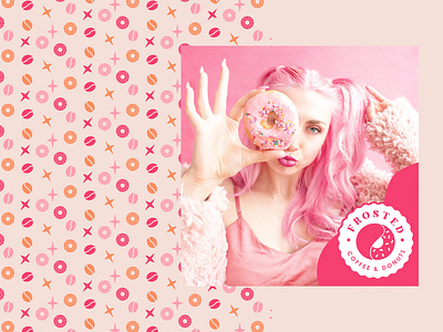 Frosted: Brand Pattern & Secondary Logo in White brand design brand development brand identity branding graphic design illustration logo logo design logo development logo inspiration vector