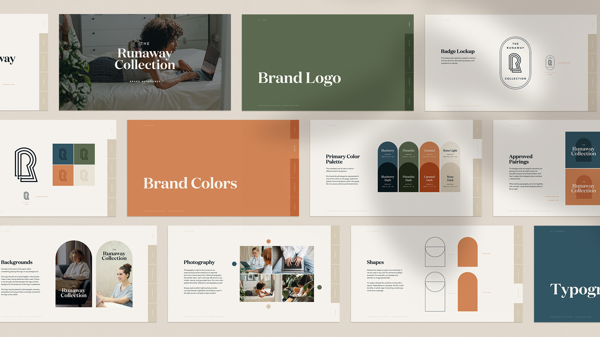 The Runaway Collection - Brand Identity & Guidelines brand brand book brand guidelines brand identity brandbook branding design identity logo logo design presentation