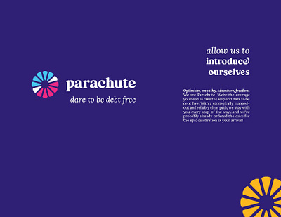 Parachute Re-brand brand branding bright clean colorful counseling debt fun icon logo parachute rebrand