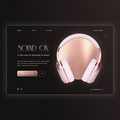 headphones concept design illustration ui vector