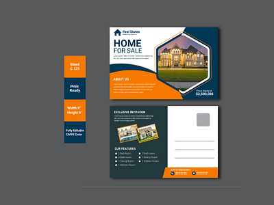 Real Estate postcard design / EDDM postcard design branding business corporate design eddm postcard flyer graphic design illustration logo marketing postcard presentation real estate postcard ui vector