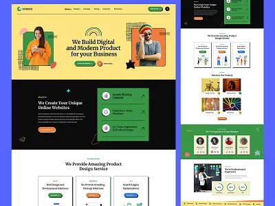 Digital Studio Web Template agency branding corporate graphic design landing pages motion graphics product design service design teamplate ui uiux ux design web design website