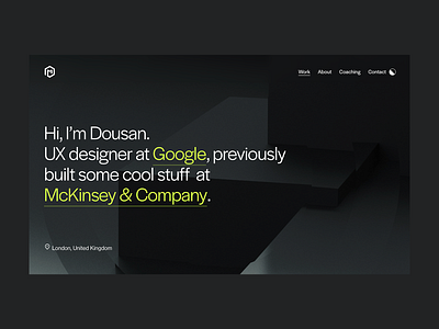 Portfolio Landing Page dark mode landing page parallax portfolio ui ux