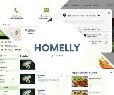 Homelyy Food App branding food restaurant website ui ux web design