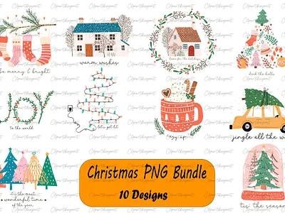 Christmas PNG Bundle Templates reindeer png